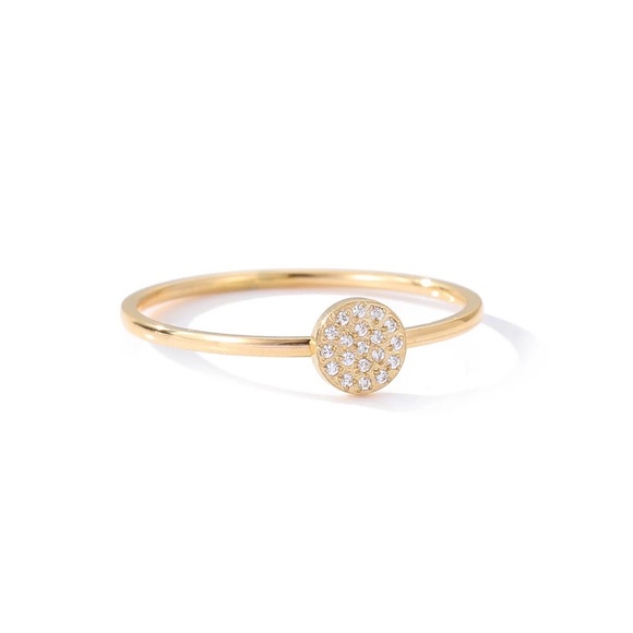 LOVEISH Jewelry - Gold Plated Cubic Zirconia Dainty Ring